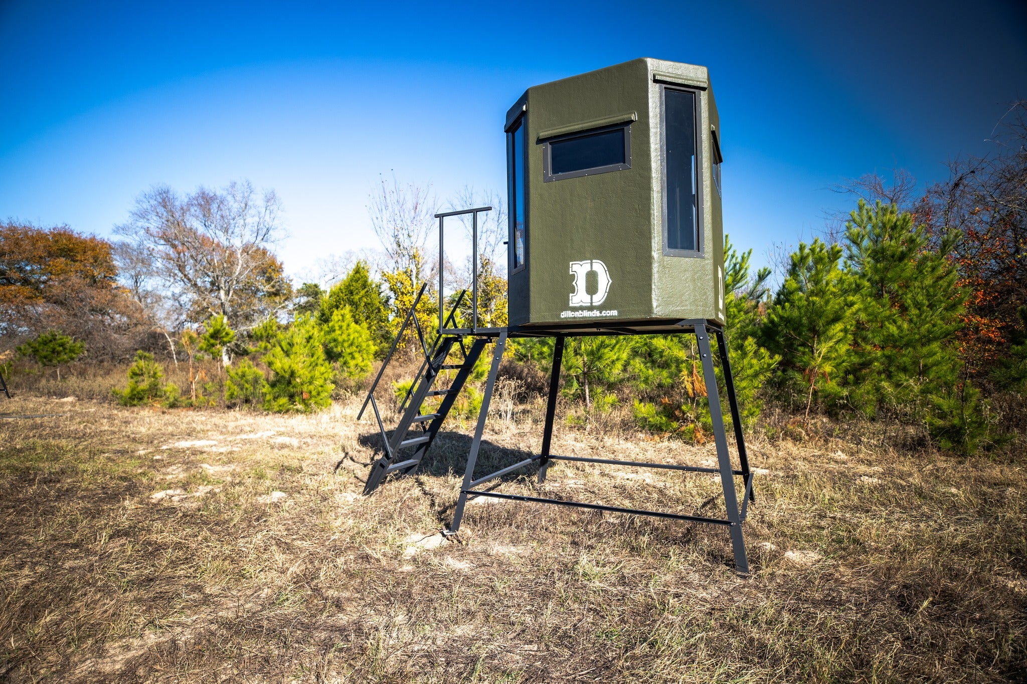 Dillon Blinds 5x5 Octagon Bow/Gun Combo, Insulated, Elevated Deer Hunting Blind