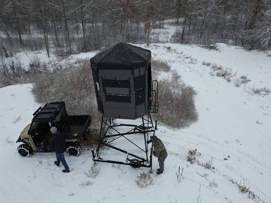 Greylight Nomad Deer Blind Trailer with 6' Tower & Twilight Hunting Blind